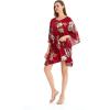imageWomens Hawaiian Poncho Luau Dress Pineapple GardenPineapple Garden Burgundy