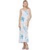 imageWomens Hawaiian Luau Beach Sunset Print Maxi Sweetheart DressSandy Beach Cream