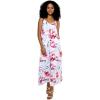 imageWomens Hawaiian Luau Flowering Koi Blue Maxi Sweetheart DressMisty Lotus White