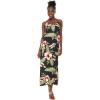 imageWomens Hawaiian Luau Sunset Blue Maxi Sweetheart DressRafelsia Black
