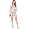 imageWomens Hawaiian Poncho Luau Dress Pink Hibiscus VinePink Hibiscus Vine