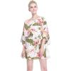 imageWomens Hawaiian Poncho Luau Dress Rafelsia CreamCream Rafelsia