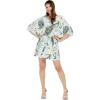 imageWomens Hawaiian Poncho Luau Dress Wispy CereusWispy Cereus Light Blue