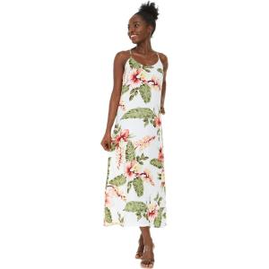 imageWomens Hawaiian Luau Sunset Blue Maxi Sweetheart DressRafelsia Cream