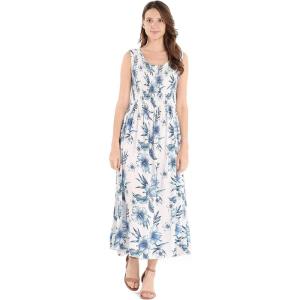 imageWomens Hawaiian Maxi Tank Elastic Luau Dress in BloomDay Dream Bloom