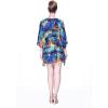 imageHula Batiks Womens Hawaiian Poncho with Tie Dress in Sunset Blue