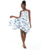 imageWomens Hawaiian Gypsy Fairy Uneven Bottom Luau Dress in BloomDay Dream Bloom