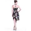 imageWomens Hawaiian Gypsy Fairy Uneven Bottom Luau Dress in Hibiscus PatternsBlack Hibiscus