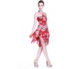 imageWomens Hawaiian Gypsy Fairy Uneven Bottom Luau Dress in Hibiscus PatternsRed Hibiscus
