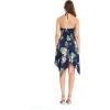 imageWomens Hawaiian Gypsy Fairy Uneven Bottom Luau Dress in Pineapple GardenPineapple Garden Navy
