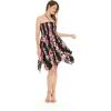 imageWomens Hawaiian Gypsy Fairy Uneven Bottom Luau Dress in Pink HibiscusBlack Wispy Cereus