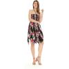 imageWomens Hawaiian Gypsy Fairy Uneven Bottom Luau Dress in Pink HibiscusBlack Wispy Cereus
