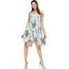 imageWomens Hawaiian Gypsy Fairy Uneven Bottom Luau Dress in Wispy CereusLight Blue Wispy Cereus