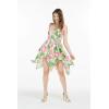 imageWomens Hawaiian Gypsy Fairy Uneven Bottom Luau Dress in Wispy CereusLotus and Orchid