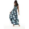 imageWomens Hawaiian Maxi Tank Elastic Luau Dress Floral PatternsOrchid Breeze Navy