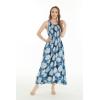 imageWomens Hawaiian Maxi Tank Elastic Luau Dress Pacific PalmPacific Palm Navy