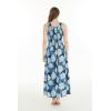 imageWomens Hawaiian Maxi Tank Elastic Luau Dress Pacific PalmPacific Palm Navy