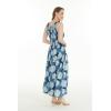 imageWomens Hawaiian Maxi Tank Elastic Luau Dress Pacific PalmPacific Palm Navy