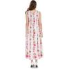 imageWomens Hawaiian Maxi Tank Elastic Luau Dress Plus Size Pink Black Hibiscus Vine
