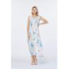 imageWomens Hawaiian Maxi Tank Elastic Luau Dress Sandy BeachSandy Beach Cream