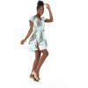 imageWomens Hawaiian Mini Ruffle Sleeve Dress Wispy CereusWispy Cereus Light Blue