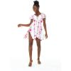 imageWomens Hawaiian Mini Ruffle Sleeve Dress in Hibiscus Vine