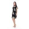 imageWomens Hawaiian Mini Ruffle Sleeve Dress in Sunset NeonPineapple Garden Black
