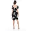 imageWomens Hawaiian Mini Ruffle Sleeve Dress in Sunset NeonPineapple Garden Black