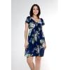 imageWomens Hawaiian Mini Ruffle Sleeve Dress in Sunset NeonPineapple Garden Navy
