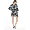 imageWomens Hawaiian Poncho Luau Dress Midnight BloomMidnight Bloom
