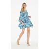 imageWomens Hawaiian Poncho Luau Dress Midnight BloomSimply Blue Leaves