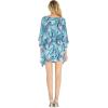 imageWomens Hawaiian Poncho Luau Dress Midnight BloomSimply Blue Leaves