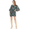 imageWomens Hawaiian Poncho Luau Dress Neon SunsetBlooming Lily