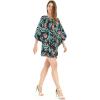 imageWomens Hawaiian Poncho Luau Dress Neon SunsetBlooming Lily