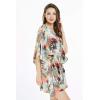 imageWomens Hawaiian Poncho Luau Dress Neon SunsetNeon Sunset