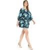 imageWomens Hawaiian Poncho Luau Dress Neon SunsetOrchid Breeze