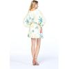 imageWomens Hawaiian Poncho Luau Dress Neon SunsetSandy Beach Sun Kissed Yellow