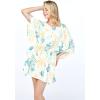 imageWomens Hawaiian Poncho Luau Dress Neon SunsetSandy Beach Sun Kissed Yellow