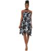 imageWomens Hawaiian Gypsy Fairy Uneven Bottom Luau Dress in BloomMidnight Bloom