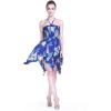 imageWomens Hawaiian Gypsy Fairy Uneven Bottom Luau Dress in Hibiscus PatternsBlue Hibiscus