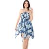 imageWomens Hawaiian Gypsy Fairy Uneven Bottom Luau Dress in Pacific PalmPacific Palm Navy