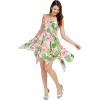 imageWomens Hawaiian Gypsy Fairy Uneven Bottom Luau Dress in Wispy CereusLotus and Orchid