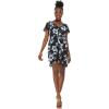 imageWomens Hawaiian Mini Ruffle Sleeve Dress Midnight BloomMidnight Bloom