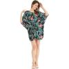 imageWomens Hawaiian Poncho Luau Dress Neon SunsetBlooming Lily