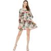 imageWomens Hawaiian Poncho Luau Dress Neon SunsetNeon Sunset