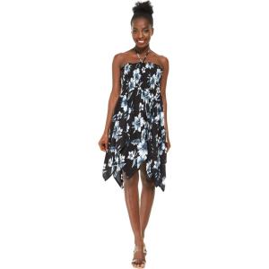 imageWomens Hawaiian Gypsy Fairy Uneven Bottom Luau Dress in BloomMidnight Bloom