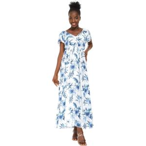 imageWomens Hawaiian Maxi Ruffle Sleeve Dress in HibiscusDay Dream Bloom