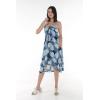 imageHawaii Hangover Womens Hawaiian Luau Halter Floral Print Dress in Pacific PalmPacific Palm Navy