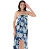 imageHawaii Hangover Womens Hawaiian Luau Halter Floral Print Dress in Pacific PalmPacific Palm Navy