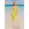 imageHawaii Hangover Womens Hawaiian Luau Halter Floral Print Dress in Pineapple GardenGarden Poppy Yellow